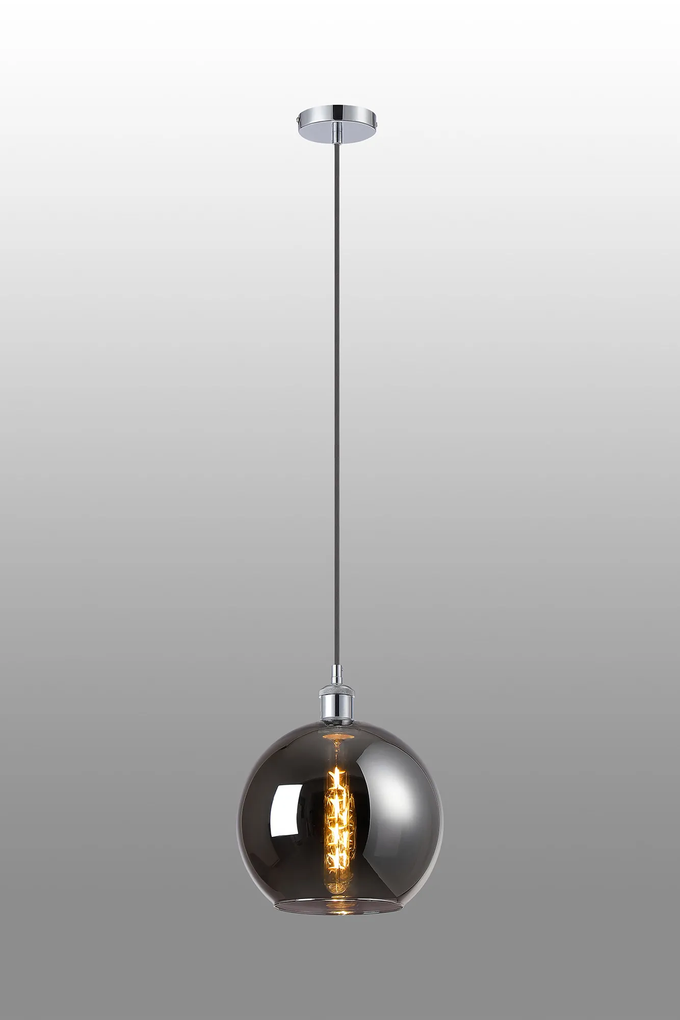 Cawdor Polished Chrome Ceiling Lights Deco Single Pendant